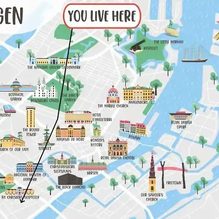 Spacious 3 Bedroom Manor Flat Next To Tivoli Copenhaga